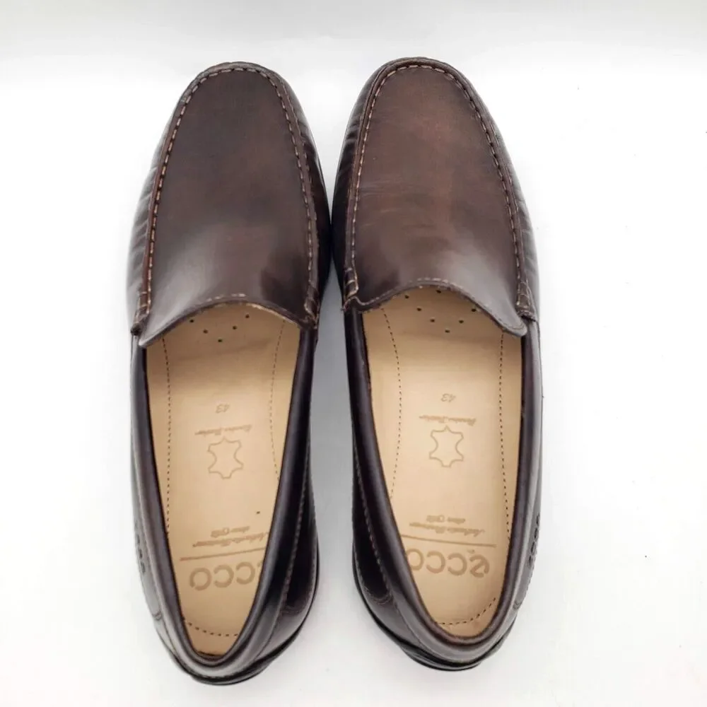 ECCO Classic Moc 2.0 Slip On Driving Shoes Loafer Brown US Men's Size 43, 9-9.5